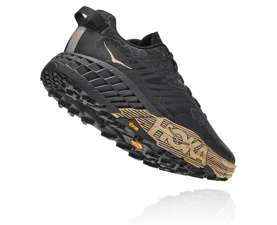 Hoka One One Trailsko Dame - Speedgoat 4 Cny - Sort/Guld - 612978LBD